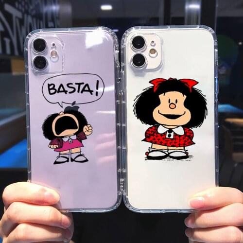 Quino e mafalda Phone Case Transparent soft For iphone 5 5s 5c se 6 6s 7 8 11 12 plus mini x xs xr pro max