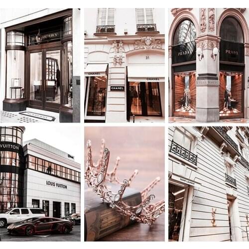 Diy City View Diamond Drawing Nordic Art Cross Embroidery Mosaic Modern Living Room Bedroom Decoration Holiday Gift