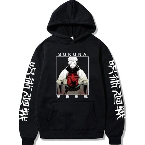 Anime Sukuna and Yuji JuJutsu Kaisen Hoodies Anime Hoodie Women Men Fashion Sweatshirt Casual Pullover Long Sleeve Tops