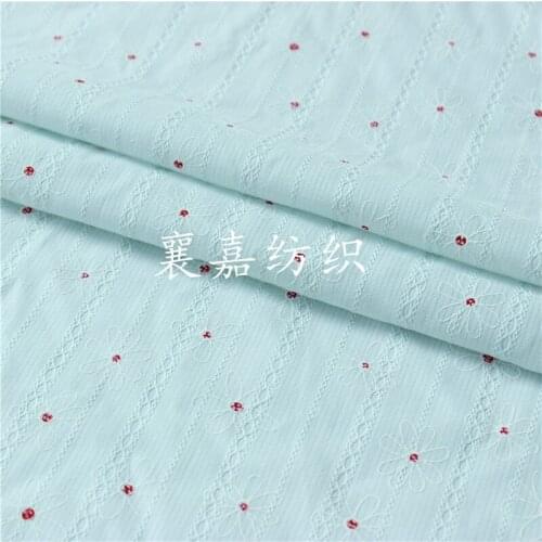 Pure Cotton Jacquard Texture Classic Daisy Childrens Clothing Fabric