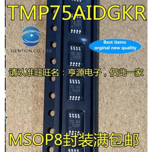 10PCS TMP75 TMP75AIDGKR silk-screen T127 MSOP8 temperature sensor chip in stock 100% new and original