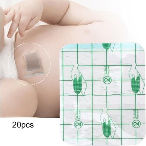 20pcs Baby Navel Umbilical Stickers Newborns Swimming Bathing Waterproof Paste Sterile Breathable Umbilical Cord Medical Plaster