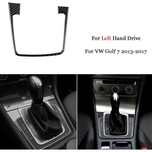 3D Carbon Fiber Interior Gear Shift Panel Trim Cover Decal Sticker for VW golf 7 MK7 2013 2014 2015 2016 2017 LHD