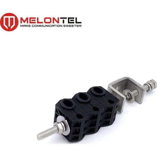 MT-1724 2 stack hanger rubber sleeve fiber power cable feeder clamp Suspension Clamp for outdoor fiber cable