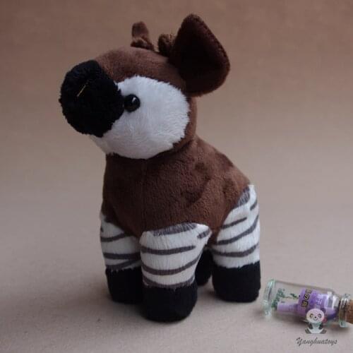 Kids Toys Gifts Simulation Okapi Doll Plush African Grassland Animals Toy Rare Kawaii One Piece