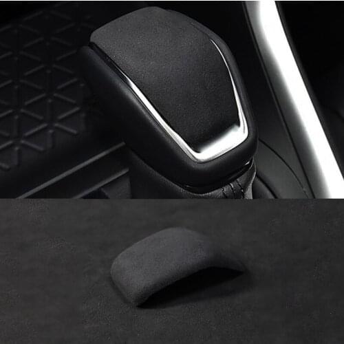 For Toyota RAV4 Xa50 2019 2020 Wildlander Gear Shift Handle Sleeve Cover Interior Trim Turn Fur Alcantara Car Accessories