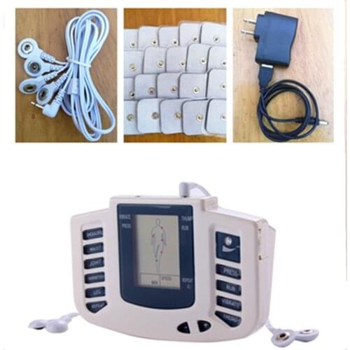 JR309 Electrical Stimulator EMS Relax Muscle Therapy Massager,slimming Pulse tens Acupuncture +20 pcs 4*4 non-woven pads