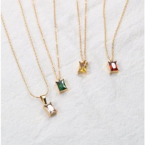 Stainless Steel Geometric Designers Simple Square Gold Necklace gifts Women 2021 Fashion Steampunk Chain On The Neck Jewelry