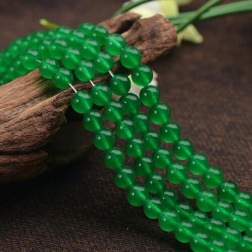 Joanlyn Grade A Natural Green Jade Beads 6mm 8mm 10mm 12mm Smooth Polished Round 15 Inch Strand JA71