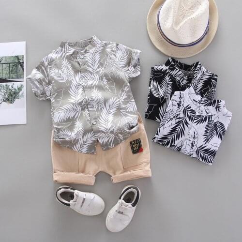 Baby Clothes Set Toddler Kids Baby Boy Short Sleeve Cartoon Pattern Shirt Tops+Shorts Set Clothes Cotton Baby Sets Kids Clothes