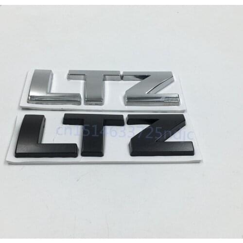 LTZ Emblem Sticker Car LTZ Logo 3D Letter Rear Badge For Chevy Cruze Metal Black Chrome Vehicle Tail Nameplate Decal