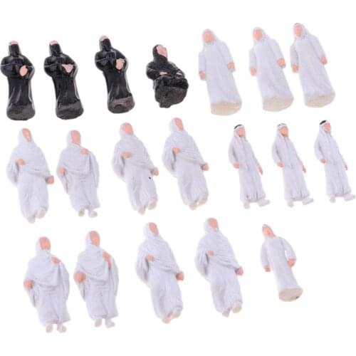 20Pcs N Scale 1:150 Model Railroad Train Figures Arabian Arabs People DIY Model Landscape Scenery Accessories