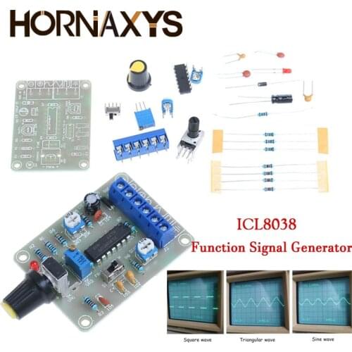 DC 12V 50-5KHz ICL8038 Monolithic Function Signal Generator Module Sine Square Triangle Welded DIY Kit Sine Square Triangle
