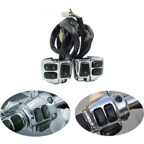 Motorcycle 25mm Handlebar Control Switch Wiring Harness Horn Turn Signal Light Switch for Harley Davidson Sportster Dyna Softail