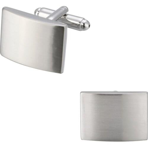 Mens shirts Cufflinks high-quality copper material Square frosted Silvery Cufflinks 5 pairs of packaging for sale