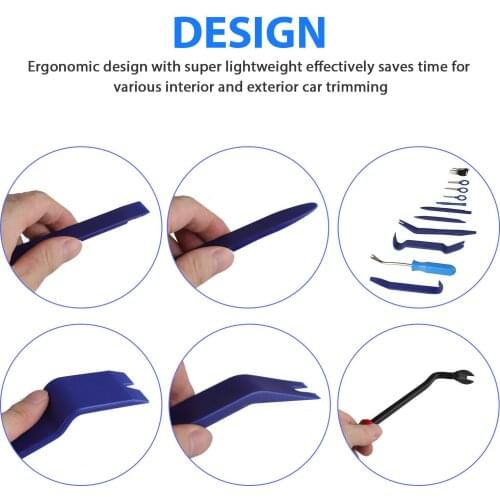 Pry Trim Removal Tool Kit Trucks VANs 21pcs/Set Auto Blue Dashboard Door