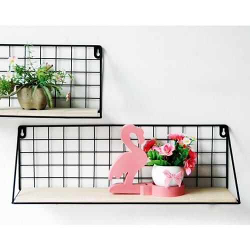 Wall shelf kitchen shelf wood metal shelf spice rack spice board CD shelf