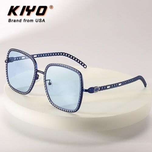 KIYO Brand 2021 New Women Men Square Sunglasses Metal Classic Sun Glasses High Quality UV400 Driving Eyewear 2951