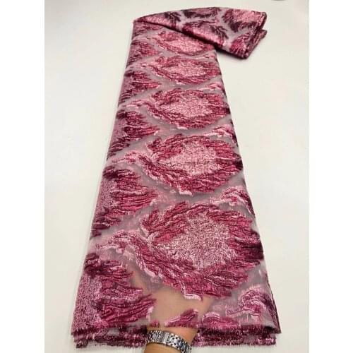 New Design Jacquard Brocade Organza Lace African French Tulle Net Cloth High Quality Nigerian Sewing Tissus Tela For Party POZ16