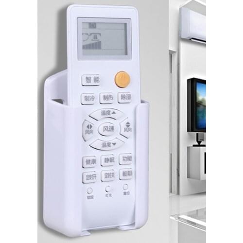 NEW Wall Mount Air Conditioner Remote Control Holder Case Storage Box White Plastic Hook Holder Strong Hanger Organizer K802