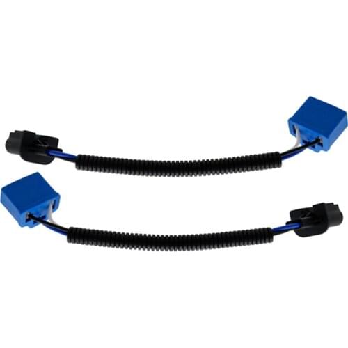 2PCS 7 inch Headlight H13 to H4 Adapter Harness Conversion adapter socket Cable H13-H4 Adapter for Jeep Wrangler