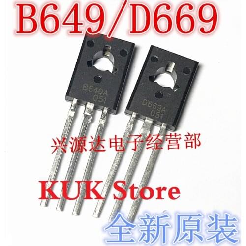 Real Original 100% NEW B649A D669A 2SB649A 2SD669A TO-126 50Pair = B649A 50PCS + D669A 50PCS