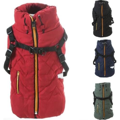 Warm Pet Coat Winter Dog Clothes For Small Large Dog Hoodies Coat Puppy Padded Pet Clothes Dogs Costume Vest Dog Jacket Harness