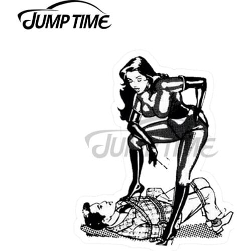 Jump Time 13 x 10.2cm For Downboy Sexy Girl Window Car Stickers Anime Graphics Decal Waterproof Occlusion Scratch Decor