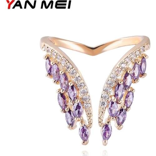 Кольца с фианитами для женщин YAN MEI China At AliExpress