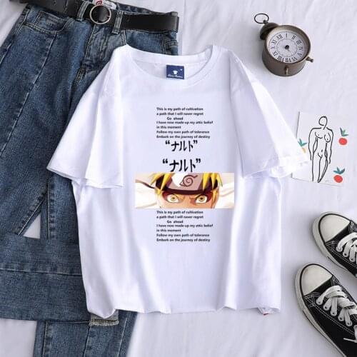 Japan Manga Prints Women T-Shirts Hip Hop Cotton Shirts Pattern O-Neck Sportswears Simplicity Oversize Swetshirts Anime Clothes