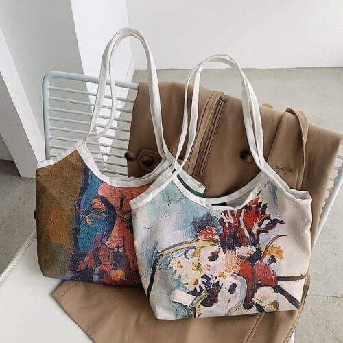 Women Top-handle Bags 2021 Summer New Fashion Shoulder Large Capacity Bag Womens Portable Canvas Bolso Mujer Handbags
