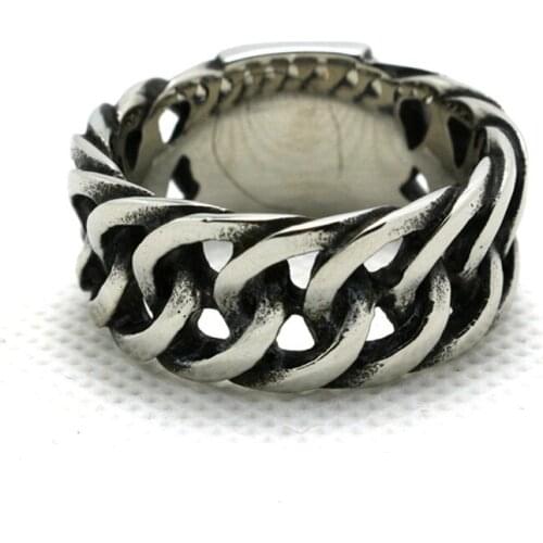 1pc Newest Design Simple Design Biker Ring 316L Stainless Steel Mens Boy Wholesale Price Ring