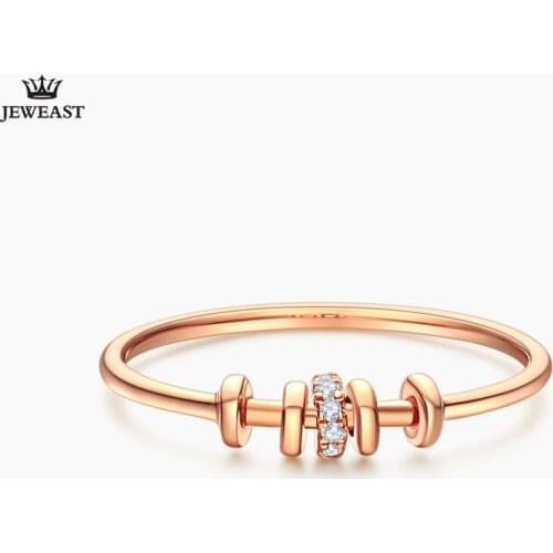 18K Gold Pure Gold Ring Real 18K Gold Solid Gold Rings Beautiful Upscale Trendy Classic Party Fine Jewelry Hot Sell New 2020