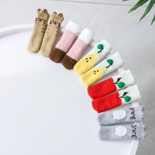 4PCS Christmas Chair Foot Cover Non-slip Table Legs Chair Legs Furniture Foot Socks Floor Protection Pads Moving Noise Reduction