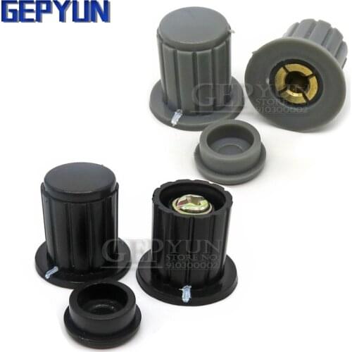 5PCS Grey / Black knob button cap is suitable for high quality WXD3-13 WXD3-12 - turn around special potentiometer knob Gepyun