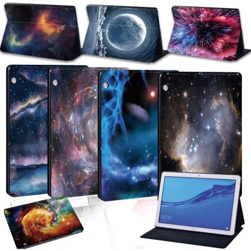 Case for Huawei MediaPad T3 8.0/T3 10 9.6"/T5 10 10.1"/M5 Lite 10.1"/M5 10.8" Tablet Cover Flip Stand Pu Leather Protector Cover