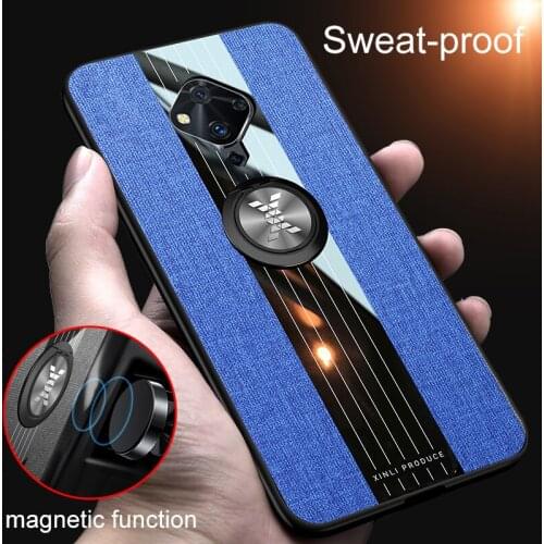 2019 New Magnetic Ring Holder Case for VIVO S5 Y9S Soft TPU Silicone Phone Back Cover 360 Protective Shockproof Stand Funda Bags