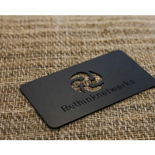 Black color metal plate etching metal stainless steel business card with matte surface