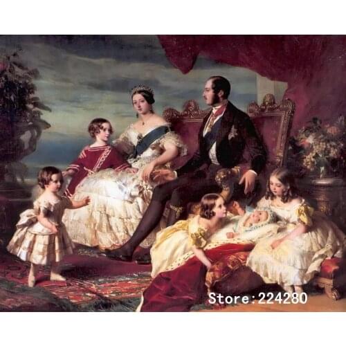 Queen Victoria Children Needlework,People Cross stitch,14CT Unprinted Embroidery kits Art Cross-Stitching,DIY Handmade Decor