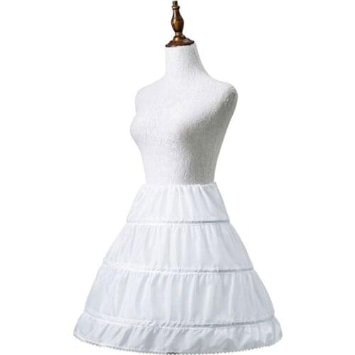 Children Princess Skirt Petticoat Girls Wedding Dress with Hoop Skirts Accessories Drawstring Adjustable Waist Lining