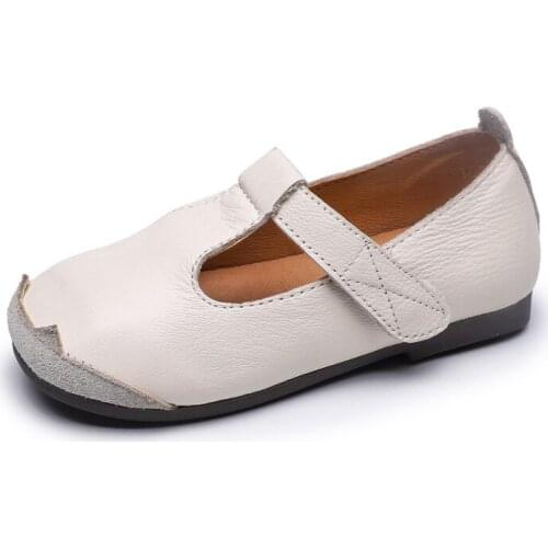 CMSOLO Leather Shoes Kids New Fashion Spring Summer Girls Princess Girls Shoes Soft Bottom Cute Girls Kids Shoes Flat Heels Shoe