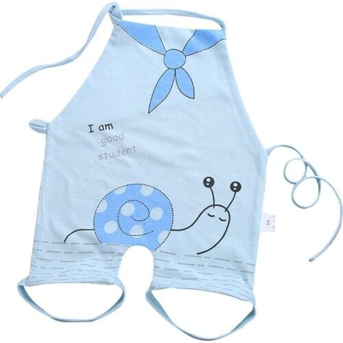 Newborn 100% cotton apron Baby Siamese belly apron Baby soft breathable apron Baby cartoon pattern fashion apron