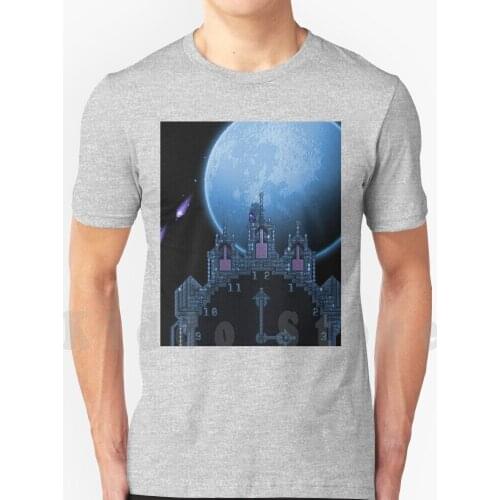 Terraria-Indie Game T Shirt Print For Men Cotton New Cool Tee Terraria Moon Lord Base Journey End Update Armor Weapon Lava