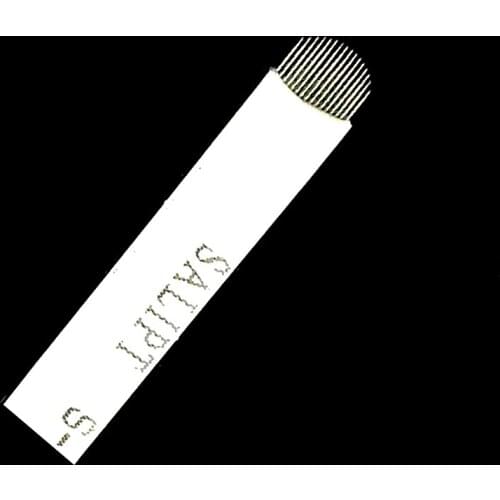 50pcs Permanent Makeup Eyebrow Lip Eyeliner Tattoo Needle Microblading Extremely Thin Nano Blades for Manual Pen