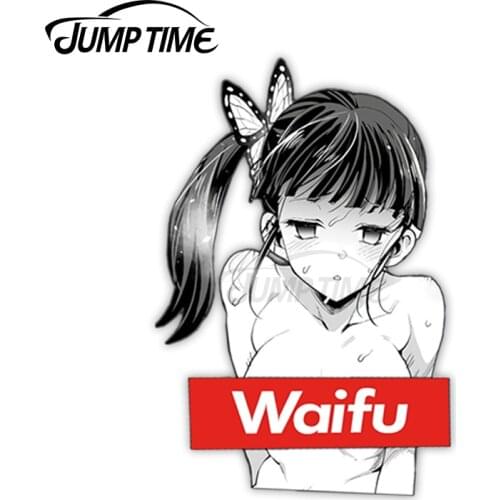 JumpTime 13 x 6.9 cm For Kanao Lewd Die Cut Graffiti Car Sticker Windows Decal Anime Graphics Fashion Vinyl Material Decoration