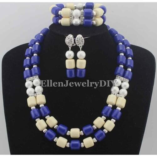 New African Costume Necklace Set Artificial Coral Beads Jewelry Set Nigerian Wedding Beads Jewelry Set W12091