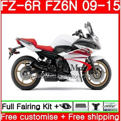 Body For YAMAHA FZ6N FZ6 white black FZ6R 09 10 11 12 13 14 15 75SH16 FZ-6R FZ 6R 2009 2010 2011 2012 2013 2014 2015 Fairings