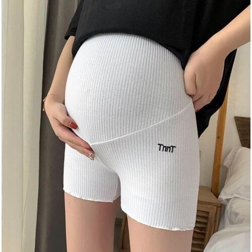 Summer Thin Cool Stretch Maternity Short Legging High Waist Belly Underpants Clothes for Pregnant Women Pregnancy Shorts
