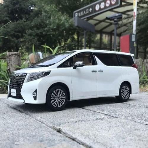 1:18 Keng Fai For Toyota Alphard LHD RHD Diecast Metal Car MPV Gifts Collection Ornament Model White/Black Metal,Plastic,Rubber