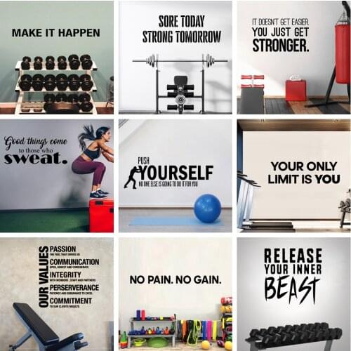 Cartoon GYM Vinyl Decals Wall Stickers For Babys Rooms Sticker Mural